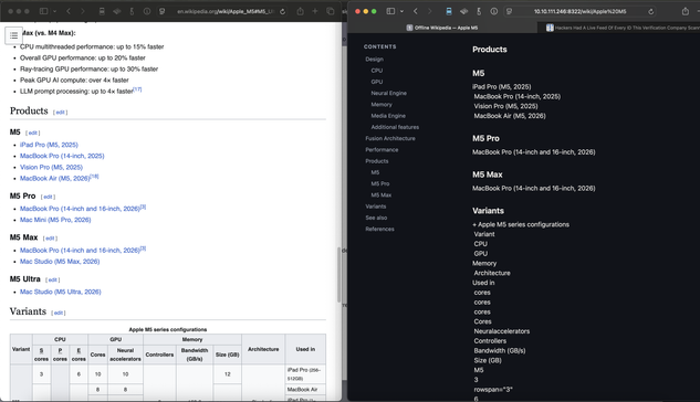 The Apple M5 Ultra is too new and it doesn't show up in the dataset yet. I'll get it in three months or so.