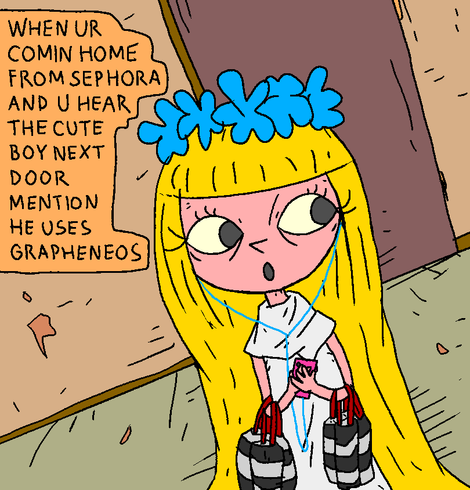 when ur comin home from sephora and u hear the cute boy next door mention he uses grapheneos