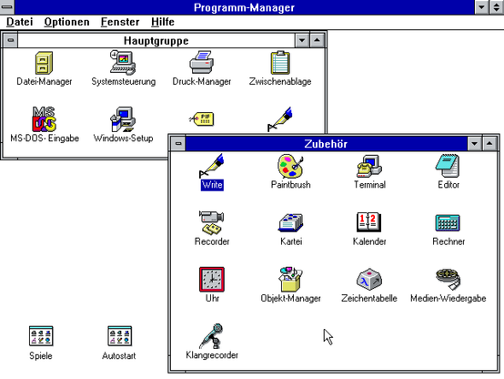 Screenshot aus Windows 3.1