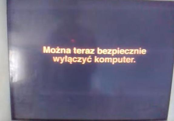 Można teraz bezpiecznie 
wyłączyć komputer.